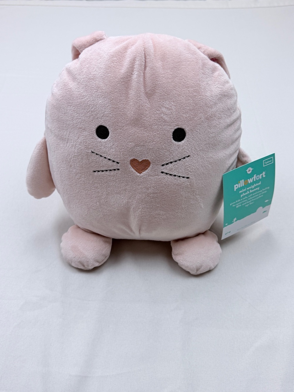 Pink Pillowfort mini Weighted Plush Bunny